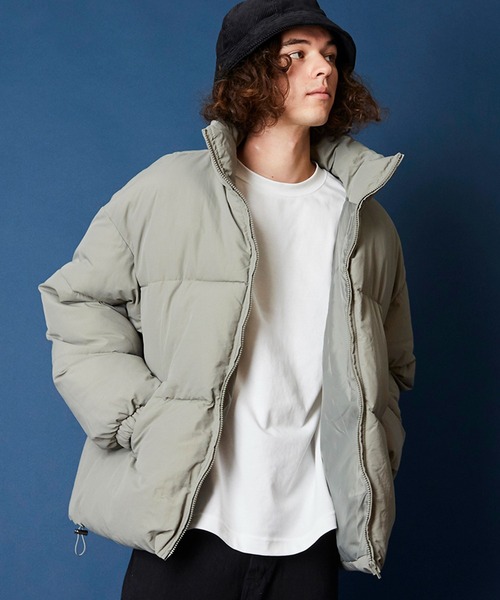 unrelaxing（アンリラクシング）の「ボリュームハイネック撥水ナイロンエコダウンジャケット（ダウンジャケット/コート・メンズ・アイボリー/ブラック/グレー/ライトカーキ/その他/スミクロ/ブルー系/ベージュ・FREE）」の22枚目の写真