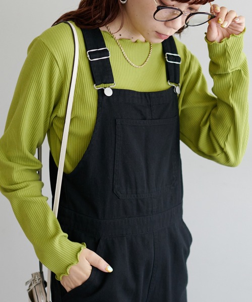 DISCOAT（ディスコート）の「≪新色追加！≫【WEB限定】前後2WAYリブメローロングスリーブ（Tシャツ/カットソー・レディース・ブラック/オフホワイト/アイボリー/グリーン系その他/ライトグレー/クリア/ホワイト系その他/ブルー系その他/グリーン系その他2/ブラック系その他2/ブラック系その他/キャメル/グレイッシュベージュ/ブラウン/ベージュ/ピンク/ブラウン系その他/グレー系その他/ネイビー/カーキ/サンドベージュ/モカ/ピンク系その他/ブラウン系その他2・FREE）」の17枚目の写真