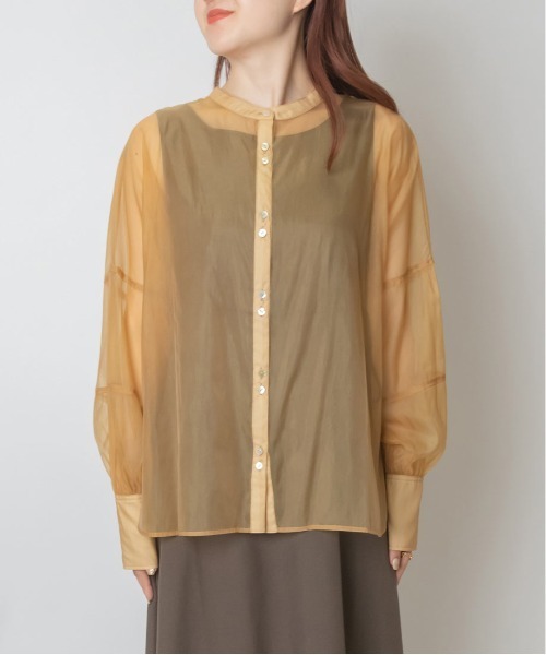 RANDA（ランダ）の「バックリボンシアーシャツ（シャツ/ブラウス・レディース・ブラック/ブラウン/オレンジ・FREE）」の13枚目の写真