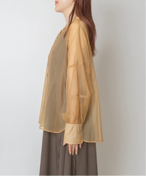 RANDA（ランダ）の「バックリボンシアーシャツ（シャツ/ブラウス・レディース・ブラック/ブラウン/オレンジ・FREE）」の14枚目の写真