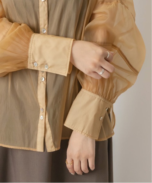 RANDA（ランダ）の「バックリボンシアーシャツ（シャツ/ブラウス・レディース・ブラック/ブラウン/オレンジ・FREE）」の17枚目の写真