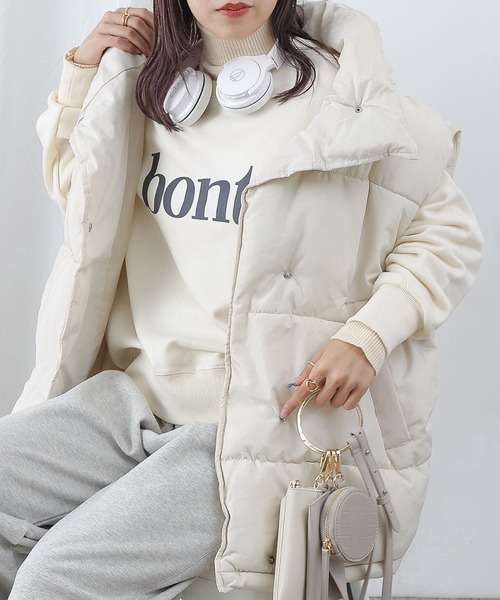 COLONY 2139（コロニートゥーワンスリーナイン）の「ファイバーダウンビッグベスト（ダウンベスト・レディース・ブラック/アイボリー・FREE）」の9枚目の写真