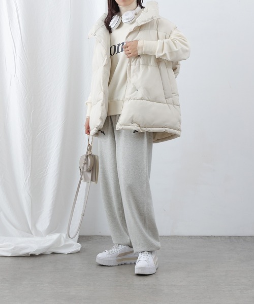 COLONY 2139（コロニートゥーワンスリーナイン）の「ファイバーダウンビッグベスト（ダウンベスト・レディース・ブラック/アイボリー・FREE）」の16枚目の写真