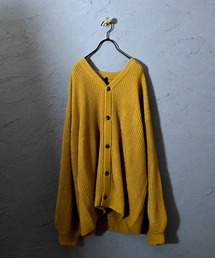 アクリルバルキーニット 畔バルーンスリーブ カーディガン レディース メンズ