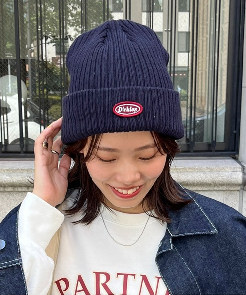 Dickies(ディッキーズ)の「1ポイント刺繍ロゴワッペンニットキャップ(ニットキャップ/ビーニー・メンズ・ブラック/ネイビー/ブラウン/グレー/オフホワイト/カーキ/オレンジ/ブラック系その他/キャメル・FREE)」の7枚目の写真