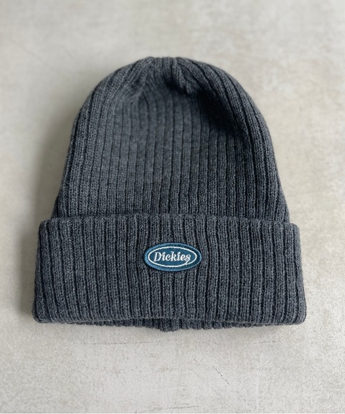 Dickies(ディッキーズ)の「1ポイント刺繍ロゴワッペンニットキャップ(ニットキャップ/ビーニー・メンズ・ブラック/ネイビー/ブラウン/グレー/オフホワイト/カーキ/オレンジ/ブラック系その他/キャメル・FREE)」の4枚目の写真