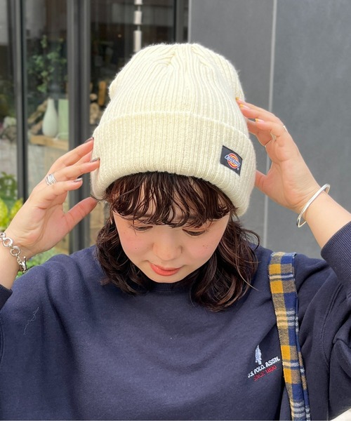 Dickies(ディッキーズ)の「1ポイント刺繍ロゴワッペンニットキャップ(ニットキャップ/ビーニー・メンズ・ブラック/ネイビー/ブラウン/グレー/オフホワイト/カーキ/オレンジ/ブラック系その他/キャメル・FREE)」の20枚目の写真