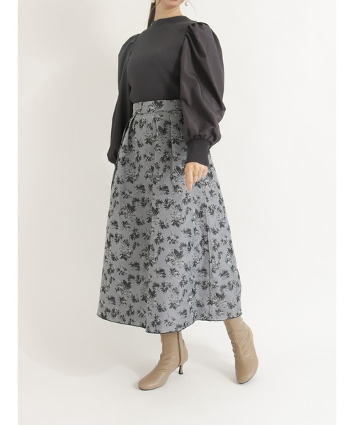 Te chichi（テチチ）の「【貴島明日香コラボ】フラワージャカードリバーシブルスカート（スカート・レディース・ネイビー/ブラック・MEDIUM/SMALL）」の15枚目の写真