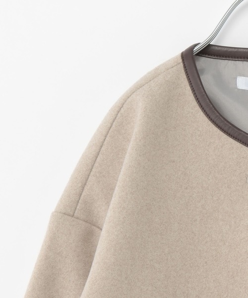 GLOBAL WORK（グローバルワーク）の「パイピングノーカラーコート/295027（ノーカラーコート・キッズ・グレー系その他2/ブラウン系その他4・100cm/110cm/120cm/130cm/140cm/150cm/160cm）」の10枚目の写真