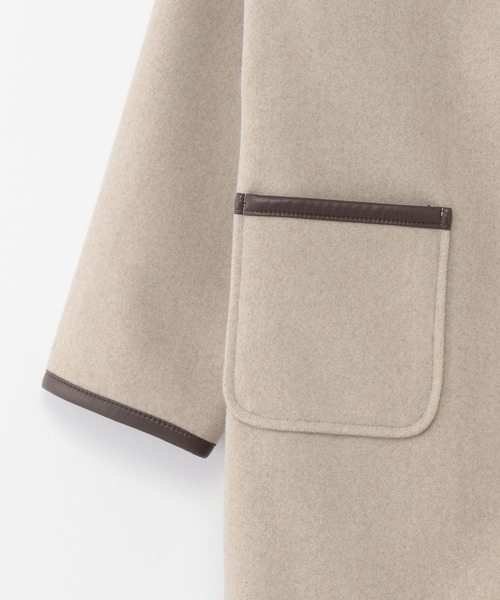 GLOBAL WORK（グローバルワーク）の「パイピングノーカラーコート/295027（ノーカラーコート・キッズ・グレー系その他2/ブラウン系その他4・100cm/110cm/120cm/130cm/140cm/150cm/160cm）」の9枚目の写真