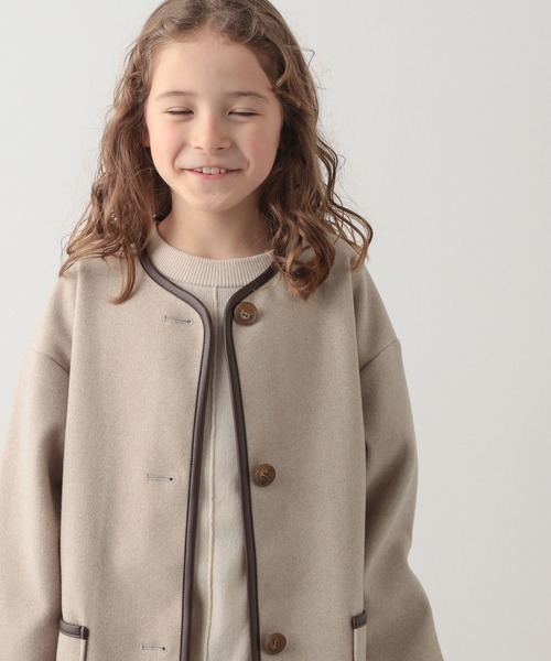 GLOBAL WORK（グローバルワーク）の「パイピングノーカラーコート/295027（ノーカラーコート・キッズ・グレー系その他2/ブラウン系その他4・100cm/110cm/120cm/130cm/140cm/150cm/160cm）」の12枚目の写真