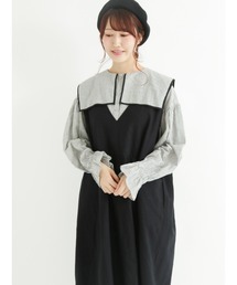 Samansa Mos2 | パイピングセーラー襟ブラウス(シャツ/ブラウス)