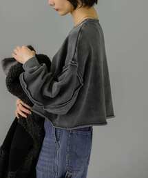 KBF | 『UR TECH』クロップドダメージスウェット(スウェット)