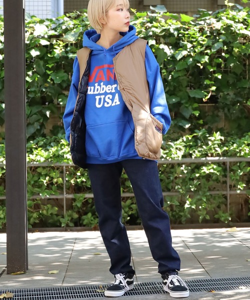 CAL O LINE 未着用 サイズL ダウンベスト リバーシブル CAL O LINE 未着用 サイズL ダウンベスト リバーシブル