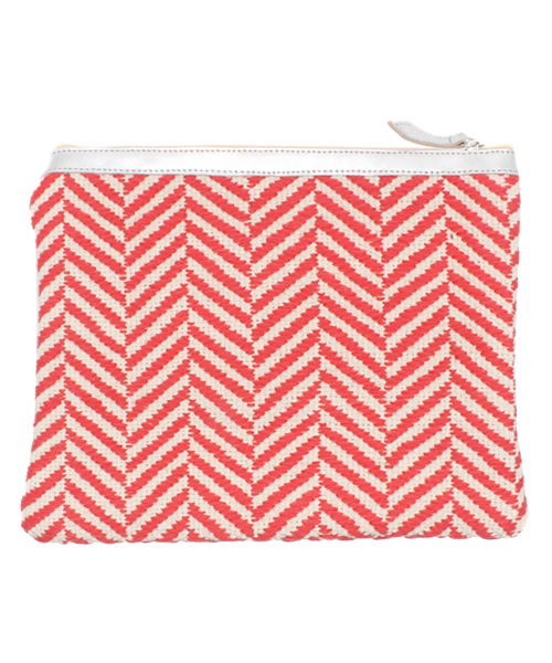 ROSE BUD（ローズバッド）の「(COSMIQUE GLOBAL)CB-13-1188 HERRINGBONE CLUTCH（クラッチバッグ・レディース・グレー/グリーン/オレンジ・ONE SIZE）」の8枚目の写真