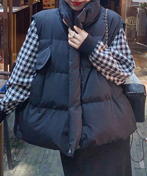 AsRiRe（アスリレイ）の「【AsRiRe】スタンドネック 中綿ベスト