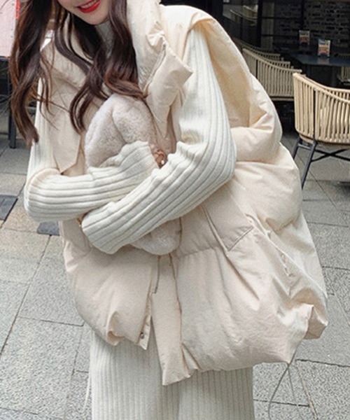 AsRiRe(アスリレイ)の「【AsRiRe】スタンドネック 中綿ベスト(ダウンベスト・レディース・ブラック/アイボリー/グレー・M)」の22枚目の写真