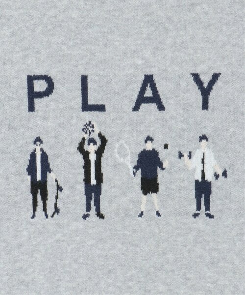 ikka(イッカ)の「【洗濯機で洗える】Wジャガードニット-PLAY(ニット/セーター・メンズ・グレー/ネイビー・S/L/M/XL)」の10枚目の写真