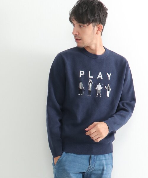ikka(イッカ)の「【洗濯機で洗える】Wジャガードニット-PLAY(ニット/セーター・メンズ・グレー/ネイビー・S/L/M/XL)」の19枚目の写真