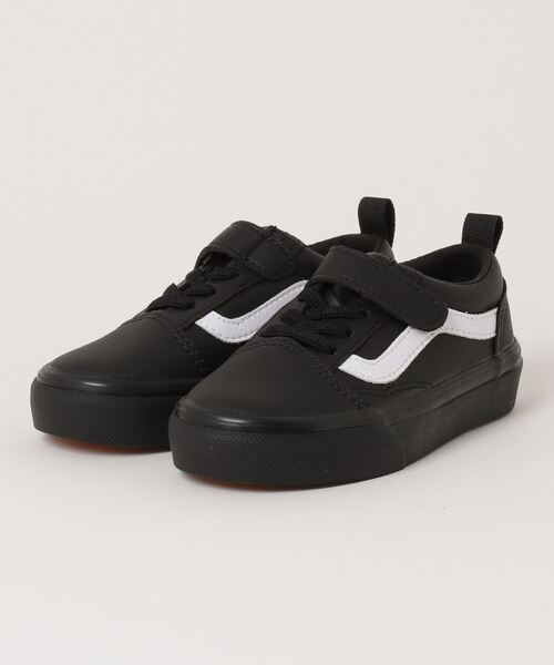 VANS(バンズ)の「VANS ヴァンズ OLD SKOOL(15-22) オールドスクール V36CS PU BLACK/WHITE(スニーカー・キッズ・ブラック・21/18/17/16/22.0cm/15 /20/19)」の2枚目の写真