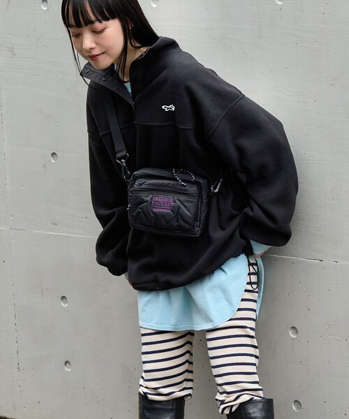 FREAK'S STORE（フリークスストア）の「TOWN CRAFT× FREAK'S STORE/タウンクラフト　別注 フリースアノラックプルオーバー（スウェット・レディース・グリーン/ブラック/オフホワイト/レッド・ﾌﾘ-）」の3枚目の写真