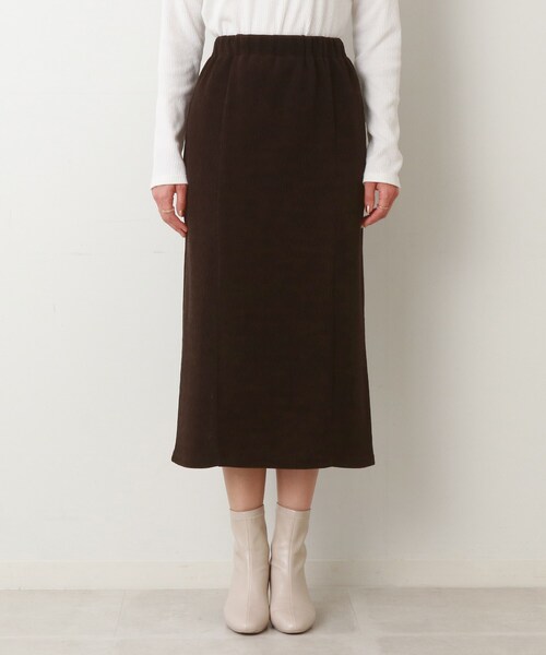 Cutie Blonde（キューティーブロンド）の「◆スリット入りナロースカート（スカート・レディース・ダークブラウン/ブルー・02/03）」の3枚目の写真