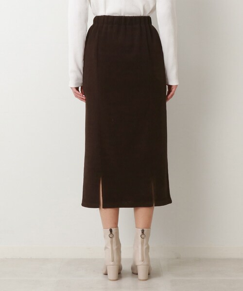 Cutie Blonde（キューティーブロンド）の「◆スリット入りナロースカート（スカート・レディース・ダークブラウン/ブルー・02/03）」の5枚目の写真