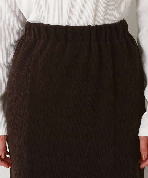 Cutie Blonde（キューティーブロンド）の「◆スリット入りナロースカート（スカート・レディース・ダークブラウン/ブルー・02/03）」の6枚目の写真