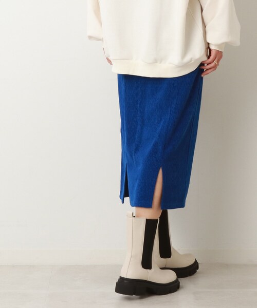Cutie Blonde（キューティーブロンド）の「◆スリット入りナロースカート（スカート・レディース・ダークブラウン/ブルー・02/03）」の12枚目の写真
