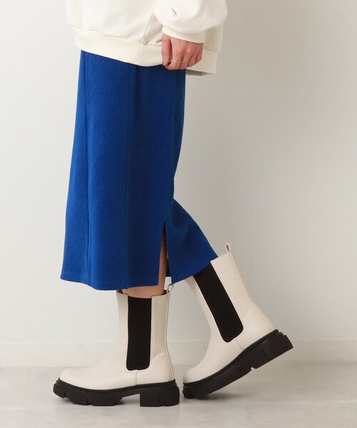 Cutie Blonde（キューティーブロンド）の「◆スリット入りナロースカート（スカート・レディース・ダークブラウン/ブルー・02/03）」の13枚目の写真