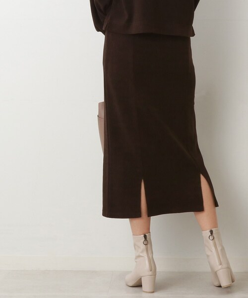 Cutie Blonde（キューティーブロンド）の「◆スリット入りナロースカート（スカート・レディース・ダークブラウン/ブルー・02/03）」の20枚目の写真