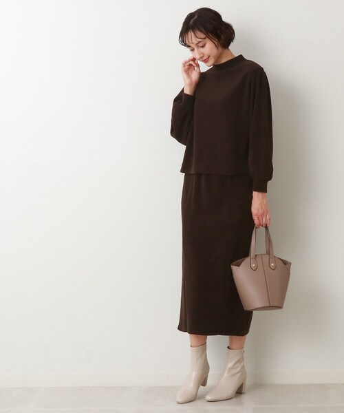 Cutie Blonde（キューティーブロンド）の「◆スリット入りナロースカート（スカート・レディース・ダークブラウン/ブルー・02/03）」の22枚目の写真