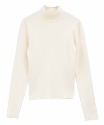 【WEB限定】ベーシックハイネックリブニット