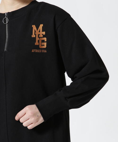 AVIREX（アヴィレックス）の「2WAY EMBROIDERY ONEPIECE/ 2ウェイ刺繍ワンピース（ワンピース・レディース・ブラック/グレー/アイボリー・F）」の9枚目の写真