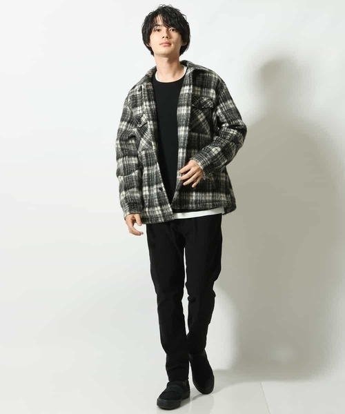 a.v.v（アーヴェヴェ）の「シャギーチェックCPOジャケット（その他アウター・メンズ・ベージュ/ブラック・48/46）」の5枚目の写真