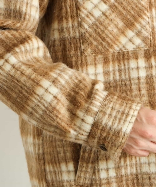 a.v.v（アーヴェヴェ）の「シャギーチェックCPOジャケット（その他アウター・メンズ・ベージュ/ブラック・48/46）」の19枚目の写真