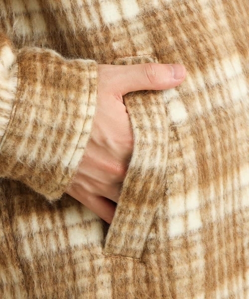 a.v.v（アーヴェヴェ）の「シャギーチェックCPOジャケット（その他アウター・メンズ・ベージュ/ブラック・48/46）」の20枚目の写真