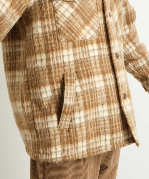 a.v.v（アーヴェヴェ）の「シャギーチェックCPOジャケット（その他アウター・メンズ・ベージュ/ブラック・48/46）」の21枚目の写真