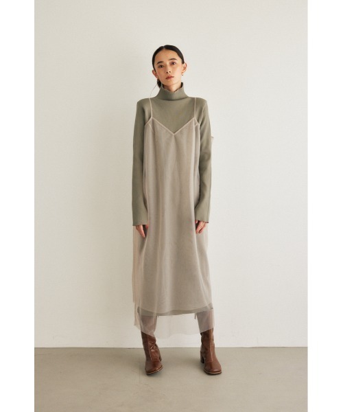 M_（エムアンダーバー）の「【M_】SEETHROUGH キャミドレス（ワンピース・レディース・ブラック/グレー・FREE）」の15枚目の写真