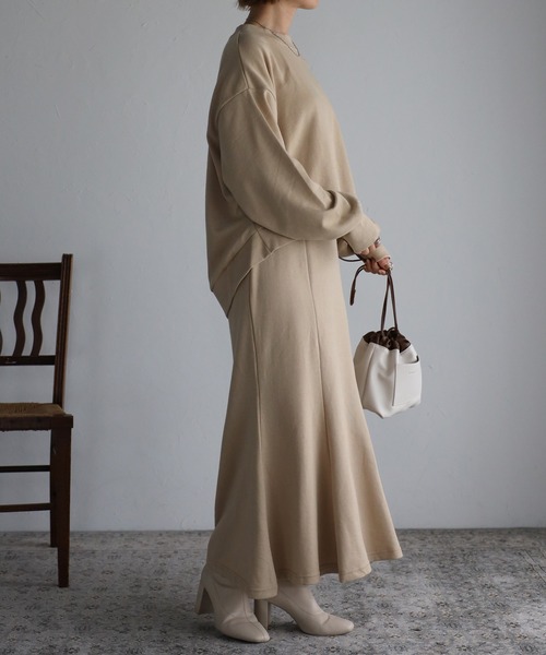 Fizz（フィズ）の「【maiko_wear × Fizz コラボ】　裏毛マーメイドスカート（スカート・レディース・ブラック/ベージュ/チャコール・M）」の12枚目の写真