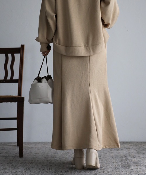 Fizz（フィズ）の「【maiko_wear × Fizz コラボ】　裏毛マーメイドスカート（スカート・レディース・ブラック/ベージュ/チャコール・M）」の16枚目の写真