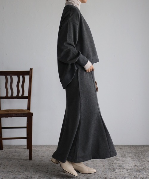 Fizz（フィズ）の「【maiko_wear × Fizz コラボ】　裏毛マーメイドスカート（スカート・レディース・ブラック/ベージュ/チャコール・M）」の18枚目の写真