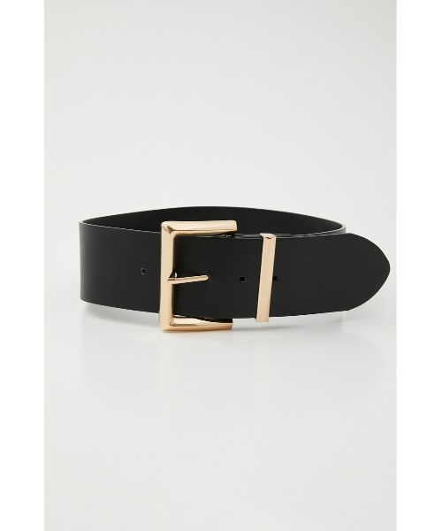 rienda（リエンダ）の「バックルポイントワイドベルト（ベルト・レディース・ライトベージュ/ブラック・FREE）」の3枚目の写真