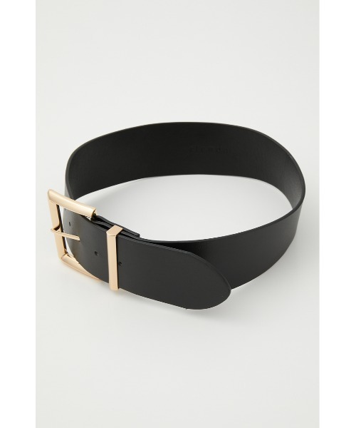 rienda（リエンダ）の「バックルポイントワイドベルト（ベルト・レディース・ライトベージュ/ブラック・FREE）」の4枚目の写真