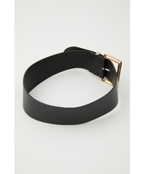 rienda（リエンダ）の「バックルポイントワイドベルト（ベルト・レディース・ライトベージュ/ブラック・FREE）」の5枚目の写真