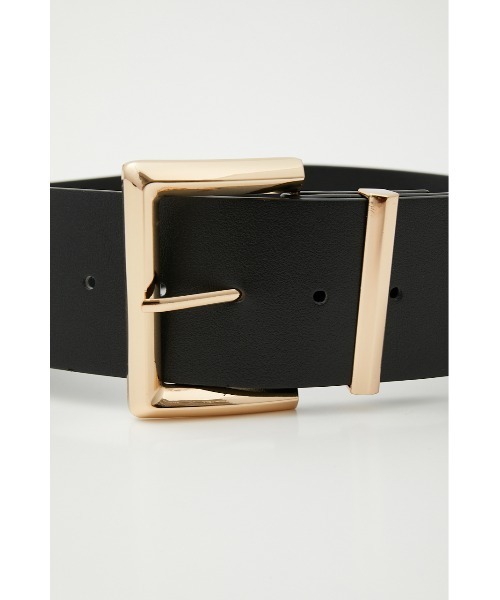 rienda（リエンダ）の「バックルポイントワイドベルト（ベルト・レディース・ライトベージュ/ブラック・FREE）」の6枚目の写真