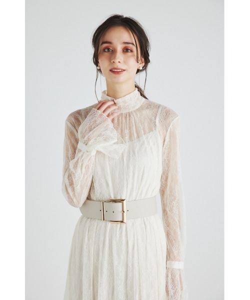 rienda（リエンダ）の「バックルポイントワイドベルト（ベルト・レディース・ライトベージュ/ブラック・FREE）」の14枚目の写真