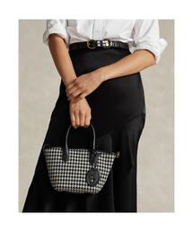 美品 Ralph Lauren トートバッグ 中型 ハウンドトゥースパターン LAUREN RALPH Lauren Ralph ローレンラルフローレン トート