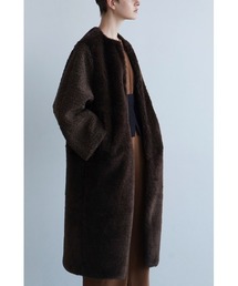 MIX FUR COCOON COAT