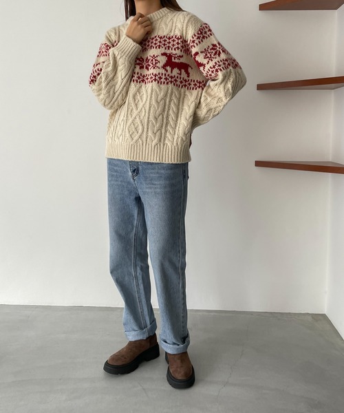 CANAL JEAN（キャナルジーン）の「smileyranna ノルディックケーブル